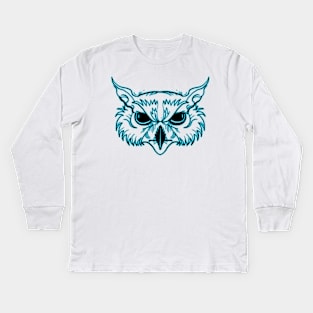 Owl Outline Kids Long Sleeve T-Shirt